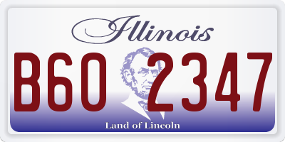 IL license plate B602347