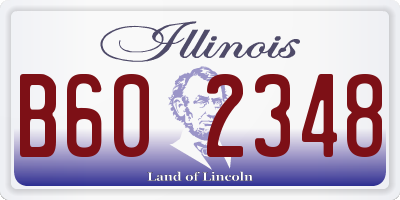IL license plate B602348
