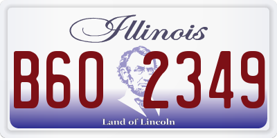 IL license plate B602349