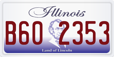 IL license plate B602353