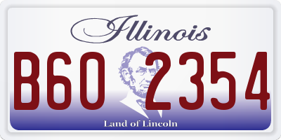 IL license plate B602354