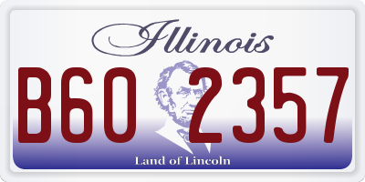 IL license plate B602357