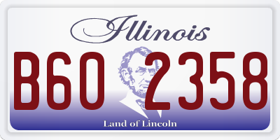 IL license plate B602358