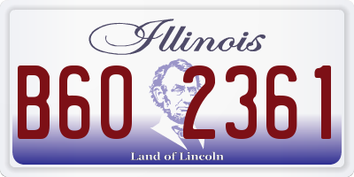 IL license plate B602361