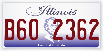 IL license plate B602362