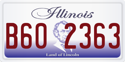 IL license plate B602363