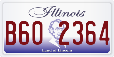 IL license plate B602364