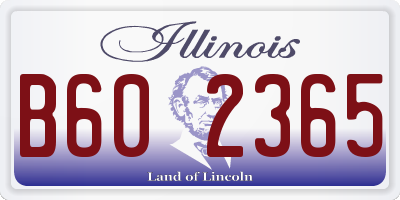 IL license plate B602365
