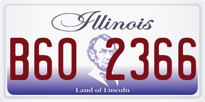 IL license plate B602366