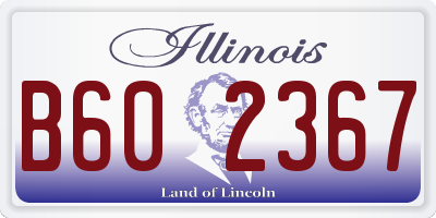 IL license plate B602367