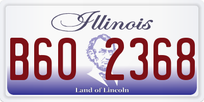IL license plate B602368