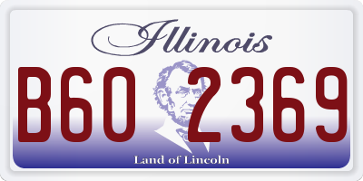 IL license plate B602369