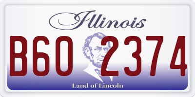 IL license plate B602374