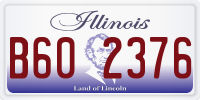 IL license plate B602376
