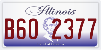 IL license plate B602377