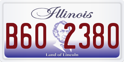 IL license plate B602380