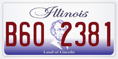 IL license plate B602381