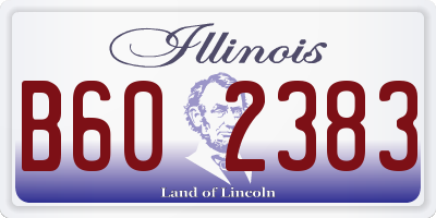 IL license plate B602383