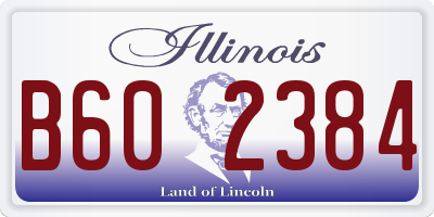 IL license plate B602384