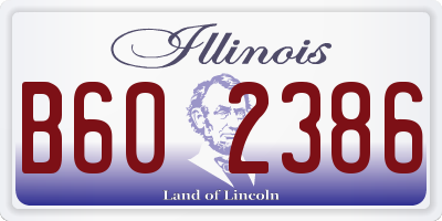 IL license plate B602386