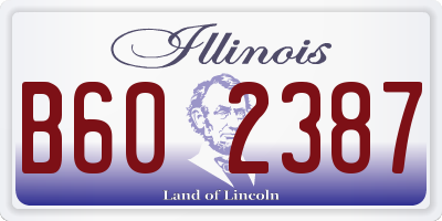 IL license plate B602387