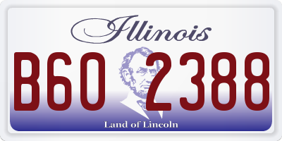 IL license plate B602388