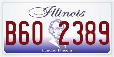 IL license plate B602389