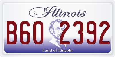 IL license plate B602392