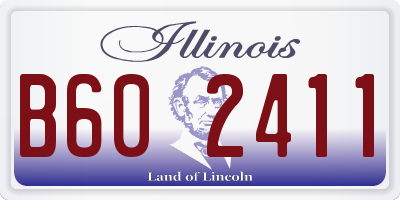 IL license plate B602411