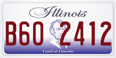 IL license plate B602412