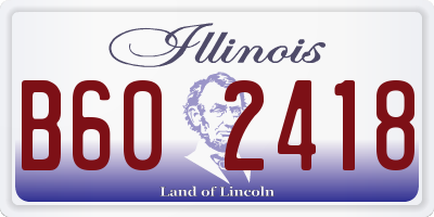 IL license plate B602418