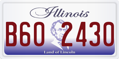 IL license plate B602430