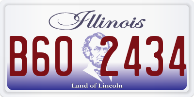 IL license plate B602434