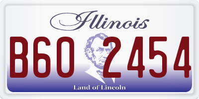 IL license plate B602454