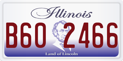 IL license plate B602466