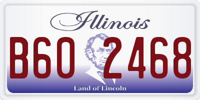 IL license plate B602468