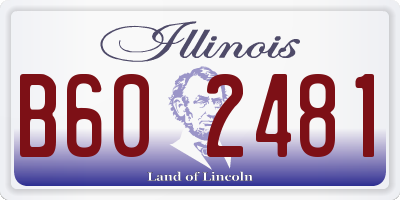 IL license plate B602481