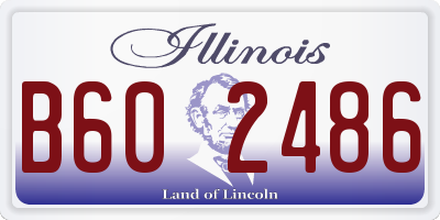 IL license plate B602486