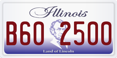 IL license plate B602500