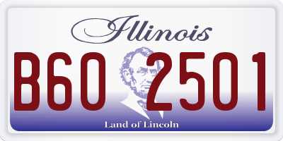 IL license plate B602501
