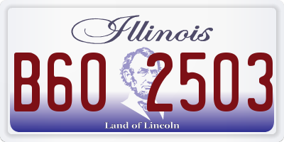 IL license plate B602503