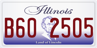 IL license plate B602505