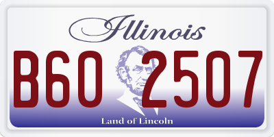 IL license plate B602507