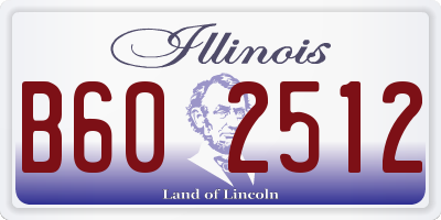 IL license plate B602512