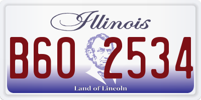 IL license plate B602534