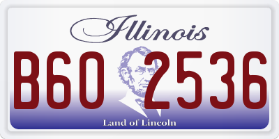 IL license plate B602536