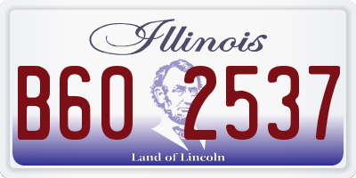 IL license plate B602537
