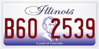IL license plate B602539