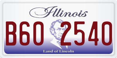IL license plate B602540