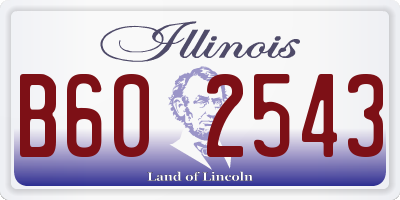 IL license plate B602543